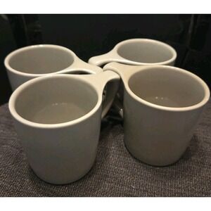 notNeutral LINO COFFEE MUG -- BLACK 12 oz Porcelain Diner Style Unique Handle